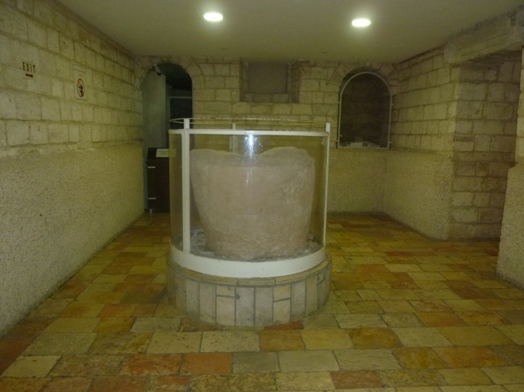 A stone water jar of the type used in Jesus' time