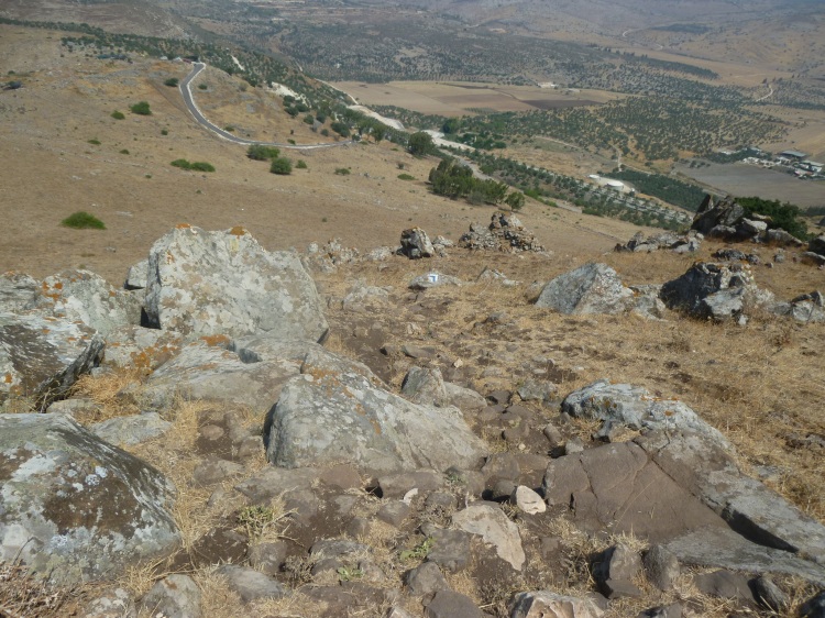 The steep descent from the Horns of Hattin