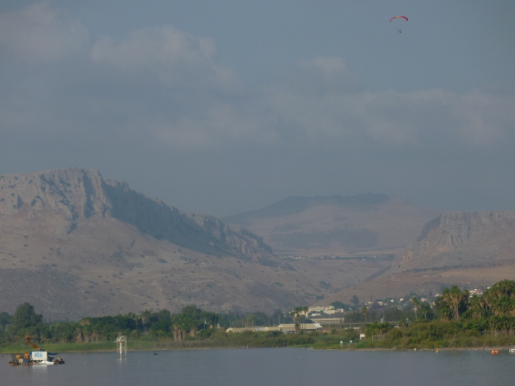 Mount Arbel with the Horns of Hattin behind